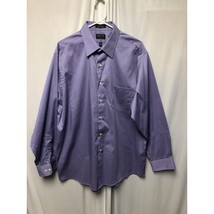 Arrow Dress Shirt Mens XL Satin Twill Purple Regular Fit Wrinkle Free 17... - $14.70