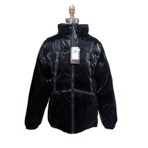 Bleeker &amp; Mercer Liquid Coated Black Puffer Coat Glossy Streetwear Winte... - $34.95