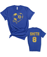 Custom Personalized Glitter Soccer Team Heart Design Unisex Soft Jersey ... - £19.08 GBP+