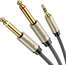 1 8 to 1 4 Stereo Cable 3.5mm TRS to Dual 6.35mm 1 4 TS Mono Y Splitter ... - $42.02