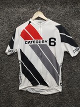 Twin Six Category 6 Racing Cycle Jersey Adult XL White Full Zip Striped - $27.77