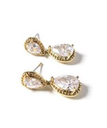 CZ, Wedding Earrings, Rhinestone Earrings, Wedding Jewelry, Bridal Acces... - $454.28 MXN