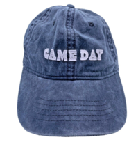 Game Day Hat Cap Washed Denim Chambray Gray Adult Mens Womens Strap Back - $277.55 MXN