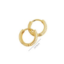 TrustDavis Real 925 Silver Round Dazzling CZ Hoop Earrings For Women Wedding Chr - £16.15 GBP