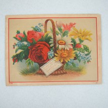 Victorian Trade Card Great China &amp; Japan Tea Co Harrisburg PA Flower Basket RARE - $19.99