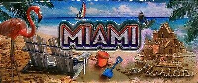Miami Florida Foil Panoramic Fridge Magnet - $7.99