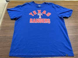 Texas Rangers Men&#39;s Blue MLB Baseball T-Shirt - &#39;47 Brand - 2XL - £11.98 GBP