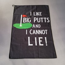 Golf Towel And Clip Dark Blue Microfiber Waffle Pattern w/Quote I Like B... - $181.86 MXN