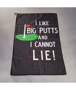 Golf Towel And Clip Dark Blue Microfiber Waffle Pattern w/Quote I Like B... - $181.86 MXN