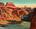 Zoroaster and Colorado River Linen Grand Canyon Arizona AZ Linen Postcar... - £2.29 GBP