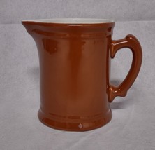 Hall China Brown Boy Pitcher Jug 6.5&quot; Tall Made in USA 591 - $42.95