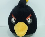 Angry Birds Large Black Bomb Bird Plush 15&quot; Space Big Stuffed Animal Pillow - £23.67 GBP