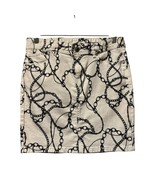 Cache Black White Pencil Status Chains Denim Stretch Mini Skirt sz 2 NWoT - $42.97