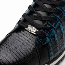 Men's Shoes genuine crocodile and lizard fashion sneaker Portici Navy / Black image 4