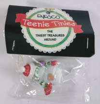 Vintage Enesco Teenie Tinies Christmas Snowman Mini Hanging Ornament 199... - $9.75