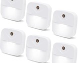 6 Pack Night Light Plug In, White Led Nightlights With Smart Dusk To Daw... - £15.21 GBP