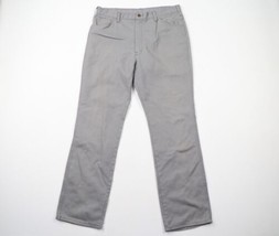 Vintage 90s Dickies Mens 36x32 Faded Spell Out Flared Mechanic Jeans Gray USA - £62.26 GBP