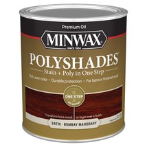 1 qt Minwax 61380 Bombay Mahogany PolyShades Wood Stain And Polyurethane Satin - $34.61