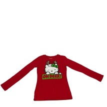 Hello Kitty Youth Girls Oh Deer Christmas Print Long Sleeved T-Shirt Size S - £14.89 GBP