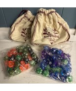 Bags Of Holding Green Blue Orange Purpl Polyhedral Dice Set DnD Dungeons... - $1,772.76 MXN