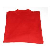 Men PRINCELY Soft Comfortable Merinos Wool Sweater Knits Mock Neck 1011-00 Red image 5