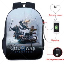 God of War Ragnarok Backpack Kratos Middle School Students Boys Girls Schoolbag  - £39.54 GBP