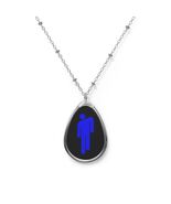 Billie Blohsh Oval Necklace Blue - $19.99
