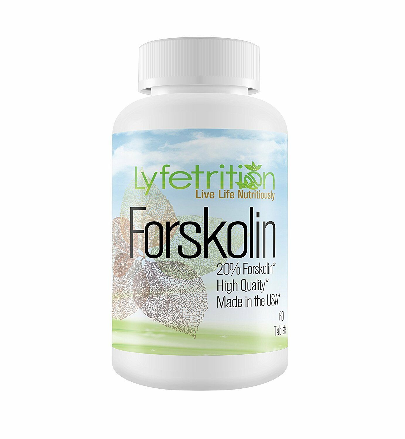 3 x Absunutrix Lyfetrition Forskolin 20% Root Extract 60 Tablets Made in USA - $28.01