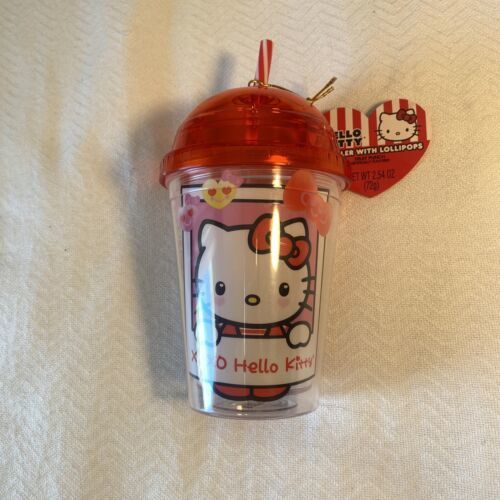Hello Kitty Valentine’s Mini Dome Tumbler with Lollipops NEW - £11.71 GBP