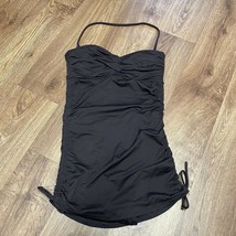 La Blanca Bandeau Swim Suit Dress Size Small Brown One Piece Halter - $11.88