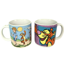 Winnie The Pooh 2 Vintage Coffee Mug Cup Bundle Japan Disney Piglet Tigger - $23.97