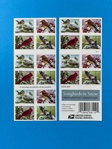 US Postage Mint Stamps 2 Books Sheets of 20 - 40 Stamps Songbirds Snow FV $26.40 - £17.78 GBP