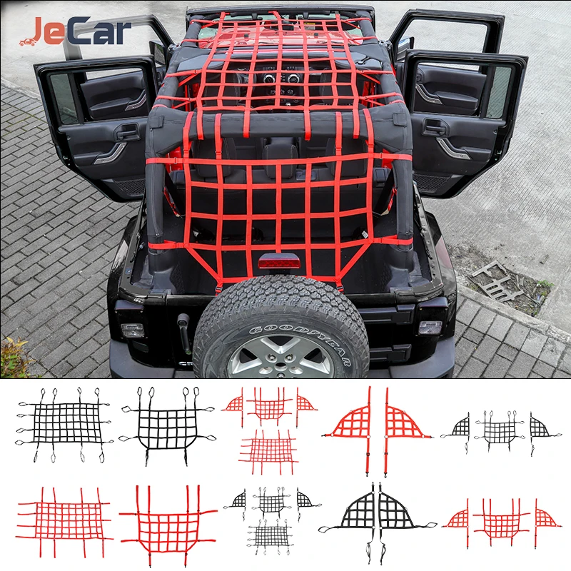 Car Roof Luggage Carrier Cargo Net Trunk Multifunction Network For Jeep Wrangler - £53.73 GBP+