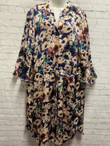 Lauren Ralph Lauren Womens Floral Pullover Dress Tie Waist Flowy Slinky Plus 16W - £27.25 GBP