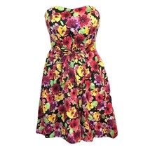NWT PANAMA JACK Strapless Floral fit &amp; flare Summer colorful dress size small - £15.15 GBP