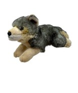 Wolf Husky Plush Grey Brown White Dog 13&quot; Stuffed  Toy Animal Miyoni by ... - $14.36