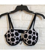Rampage intimates black white polka dot padded bra 34C - $294.43 MXN