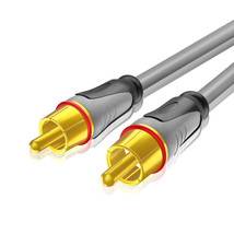 Digital Audio RCA Composite Video Coaxial Cable, 6 Feet Gold Plated RCA to RCA - £25.01 GBP
