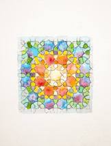 Acuarela original azulejo árabe. Cuadro azulejo árabe. Acuarela motivo g... - $1,419.63 MXN