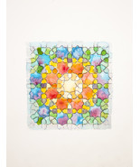 Acuarela original azulejo árabe. Cuadro azulejo árabe. Acuarela motivo g... - $1,419.63 MXN