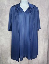 Vanity Fair Peignoir Set Blue Womens Size Small Nightgown &amp; Robe Nylon V... - $28.99