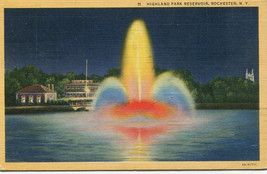 Illuminated Fountains 5 Postcards Linen Night Scenes Nebraska DC Michiga... - $9.90