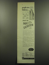 1949 Park Sheraton Hotel Ad - People are talking about the Park Sheraton - £14.60 GBP
