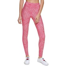 Tommy Hilfiger Sport Womens Printed High Rise Athletic Leggings Pink XS - $37.62