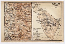 1913 Original Antique Map Of Bussaco Serra Do Bucaco / Portugal - £19.62 GBP