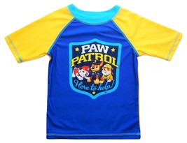 Paw Patrol Chase Marshall UPF-50+ Rash Guard Swim Top Shirt Nwt Boys Size 6 - £14.58 GBP