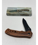 Tactical Folding Knife Wood Mountain Folder 4.5 Tactical Folder Black Wo... - $21.78