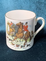 England Demitasse Fox Hunt Scene Fine Porcelain Cup Royal Tuscan 2.5&quot; T Horse - £8.00 GBP