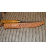 Early J. Marttiini Fish Fillet Knife Finland w/Leather Sheath Fishing Puuko - $79.99