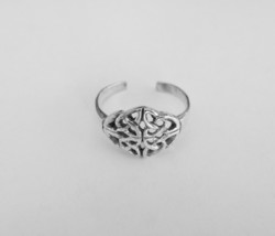 Sterling Silver Celtic Trinity knot adjustable toe ring - £44.44 GBP